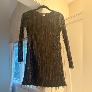 Bardot Jr fringe sequin cocktail dress